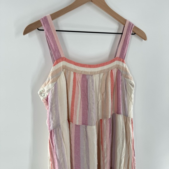 Rails Amaya Juliette Loose Fit Tiered Striped Sun Dress Size Small - Picture 5 of 10